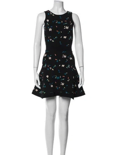 Pre-owned Opening Ceremony Printed Mini Dress In Black