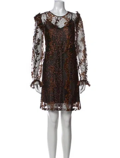 Pre-owned Opening Ceremony Printed Mini Dress In Black