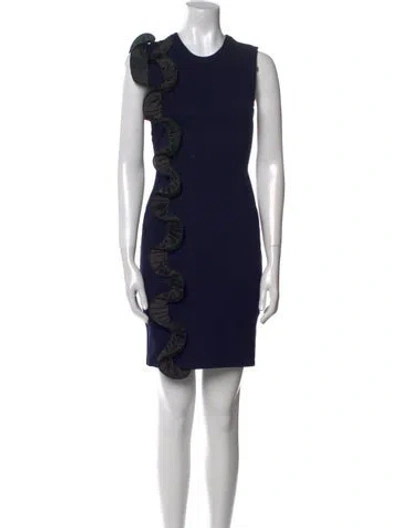 Pre-owned Opening Ceremony Printed Mini Dress In Blue