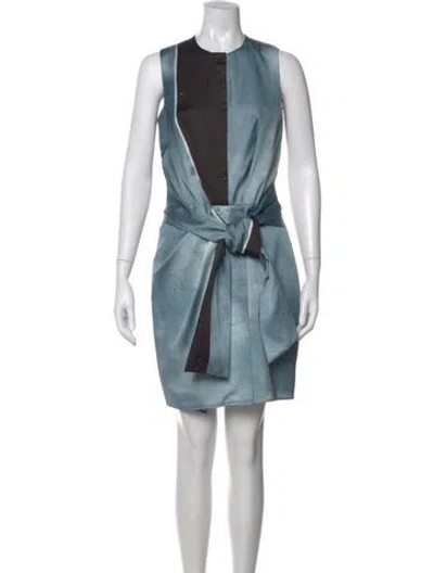 Pre-owned Opening Ceremony Printed Mini Dress In Blue