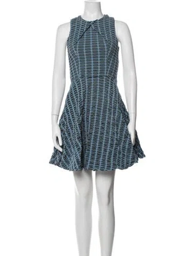 Pre-owned Opening Ceremony Printed Mini Dress In Blue