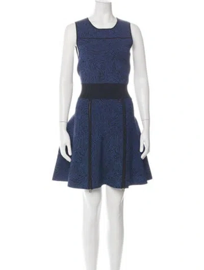 Pre-owned Opening Ceremony Printed Mini Dress In Blue