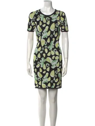 Pre-owned Opening Ceremony Printed Mini Dress In Green