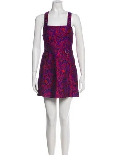 Pre-owned Opening Ceremony Printed Mini Dress In Purple