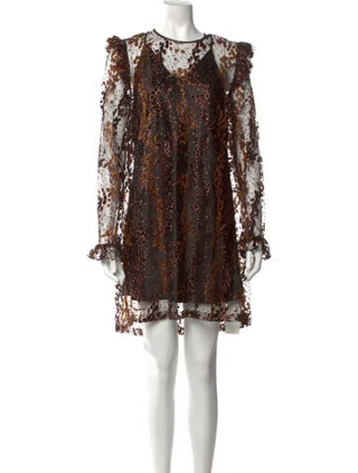 Pre-owned Opening Ceremony Printed Mini Dress W/ Tags In Neutrals