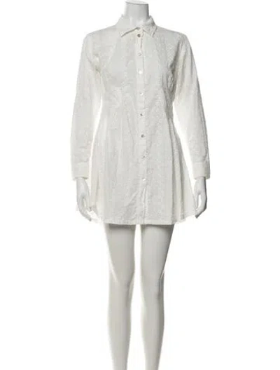 Pre-owned Opening Ceremony Printed Mini Dress In White