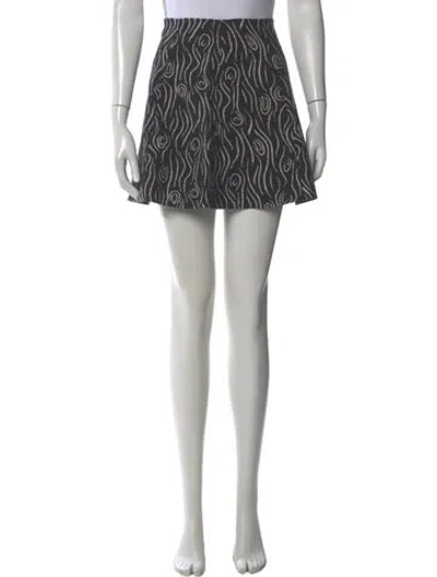 Pre-owned Opening Ceremony Printed Mini Skirt In Black