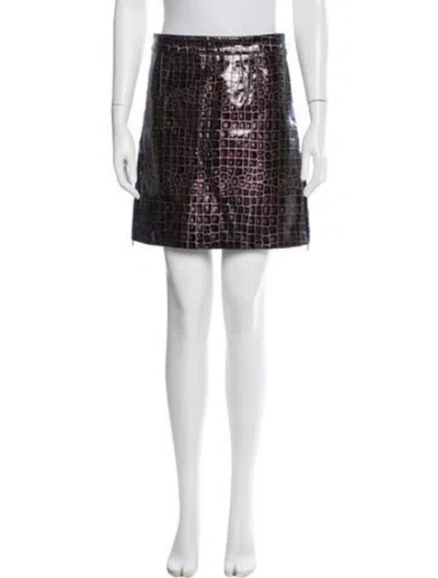 Pre-owned Opening Ceremony Printed Mini Skirt In Black