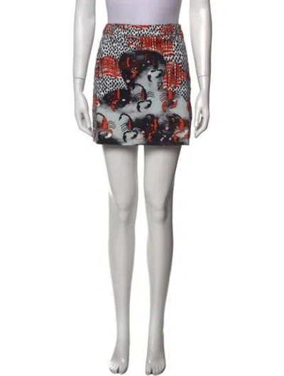 Pre-owned Opening Ceremony Printed Mini Skirt In Orange