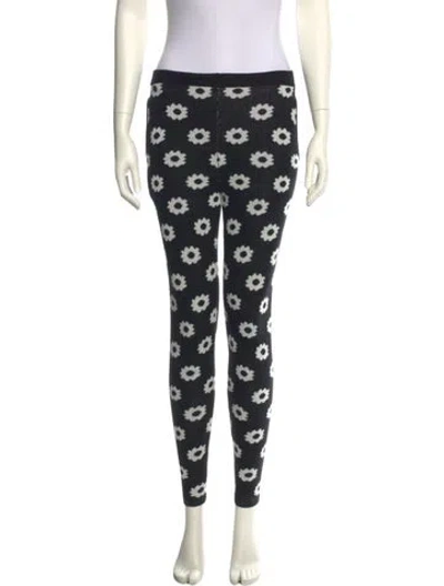 Pre-owned Opening Ceremony Printed Skinny Leg Pants In Black