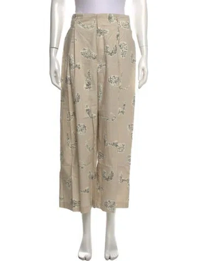 Pre-owned Opening Ceremony Printed Wide Leg Pants In Neutral