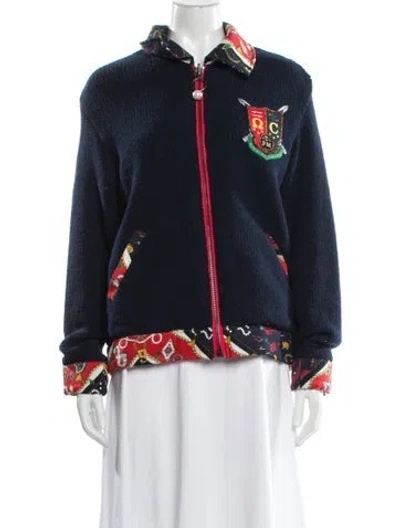 Pre-owned Opening Ceremony Reversible Silk Jacket In Blue