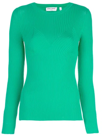 Opening Ceremony Ribbed Sweater In Green