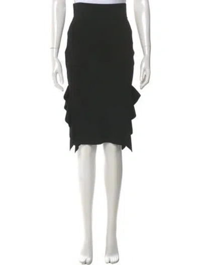 Pre-owned Opening Ceremony Ruffle Embellishment Knee-length Skirt In Black