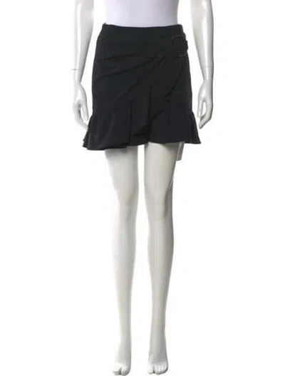 Pre-owned Opening Ceremony Ruffle Embellishment Mini Skirt In Black