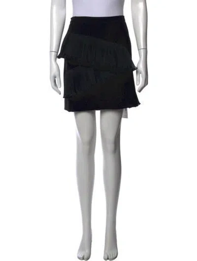 Pre-owned Opening Ceremony Ruffle Embellishment Mini Skirt In Black