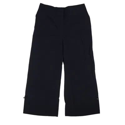Opening Ceremony Ruffle Hem Track Pant - Navy In Black