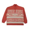 Opening Ceremony Rust And Powder Blue Wool Aztec Sweater In Red