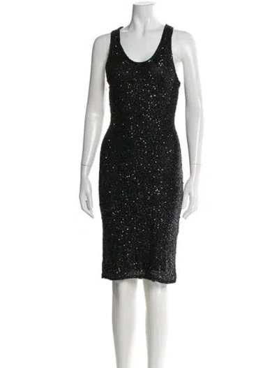 Pre-owned Opening Ceremony Scoop Neck Knee-length Dress In Black