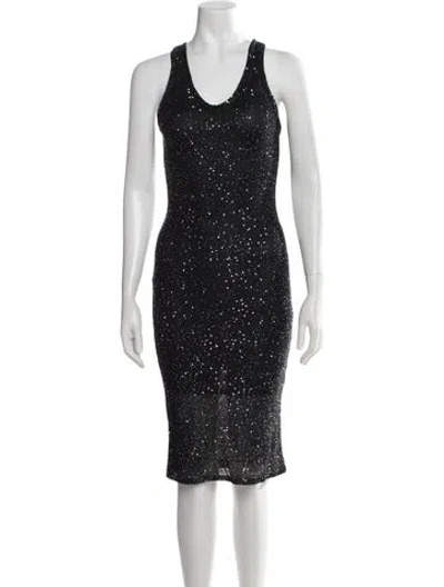 Pre-owned Opening Ceremony Scoop Neck Knee-length Dress In Black