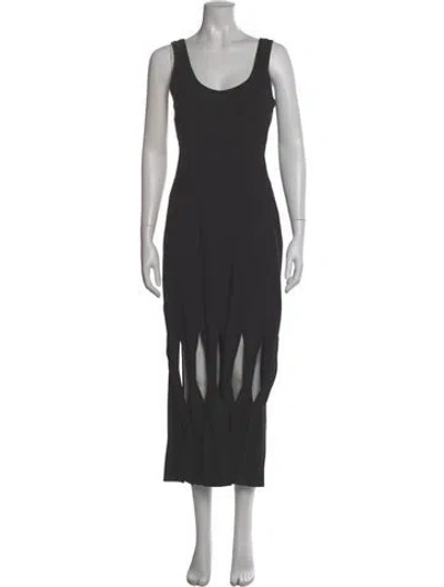 Pre-owned Opening Ceremony Scoop Neck Long Dress In Black