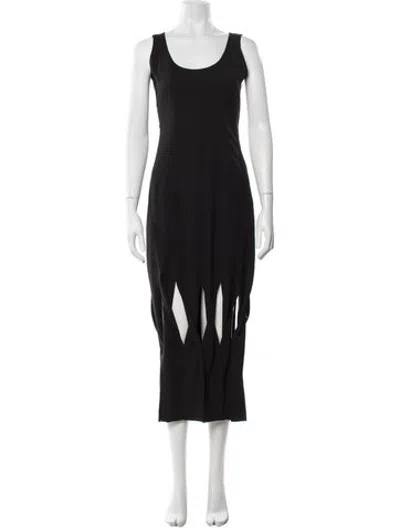 Pre-owned Opening Ceremony Scoop Neck Long Dress In Black