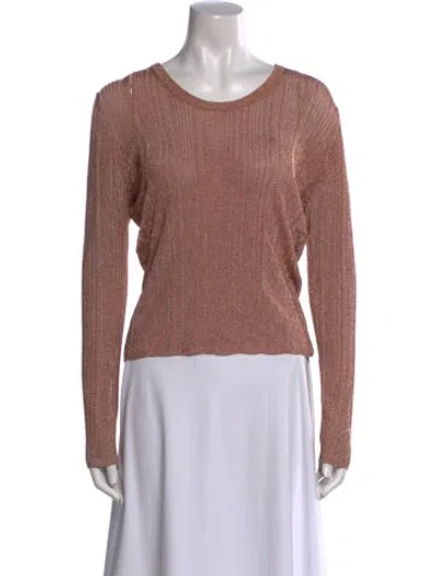 Pre-owned Opening Ceremony Scoop Neck Long Sleeve Top In Pink