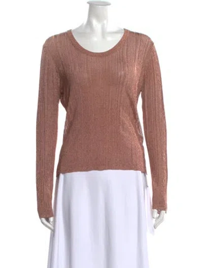 Pre-owned Opening Ceremony Scoop Neck Long Sleeve Top In Pink