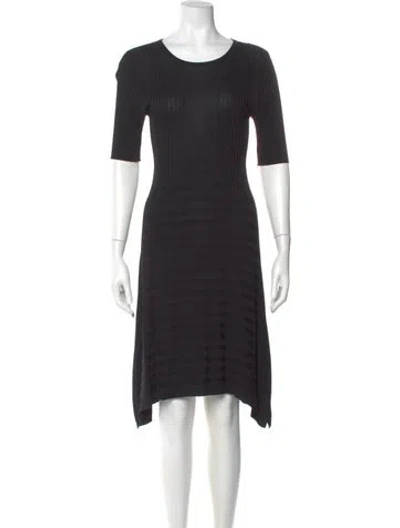 Pre-owned Opening Ceremony Scoop Neck Midi Length Dress In Black