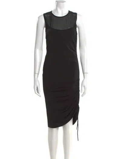 Pre-owned Opening Ceremony Scoop Neck Midi Length Dress In Black