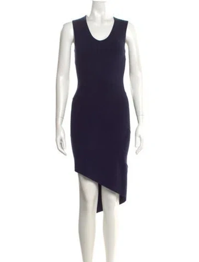 Pre-owned Opening Ceremony Scoop Neck Midi Length Dress In Blue