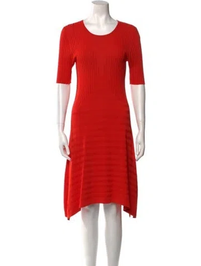 Pre-owned Opening Ceremony Scoop Neck Midi Length Dress In Orange