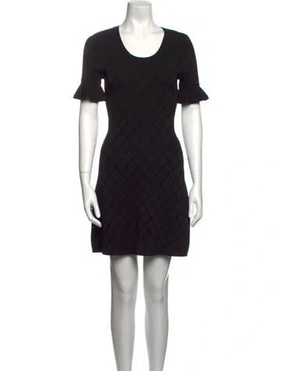 Pre-owned Opening Ceremony Scoop Neck Mini Dress In Black
