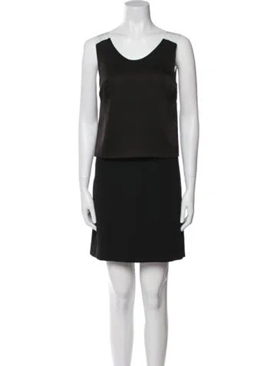 Pre-owned Opening Ceremony Scoop Neck Mini Dress In Black