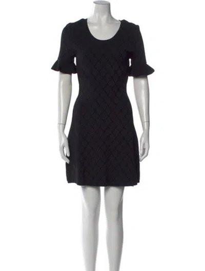 Pre-owned Opening Ceremony Scoop Neck Mini Dress In Black