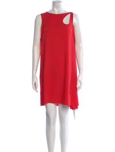 Pre-owned Opening Ceremony Scoop Neck Mini Dress In Red