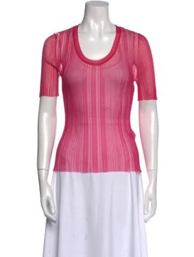 Pre-owned Opening Ceremony Scoop Neck Short Sleeve Top In Pink