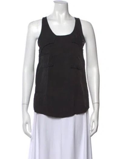 Pre-owned Opening Ceremony Scoop Neck Sleeveless Top In Black