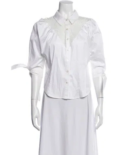Pre-owned Opening Ceremony Short Sleeve Button-up Top In Multicolor