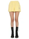 Opening Ceremony Yellow Warped Logo Sweat Shorts