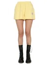 Opening Ceremony Yellow Warped Logo Sweat Shorts In Yellow