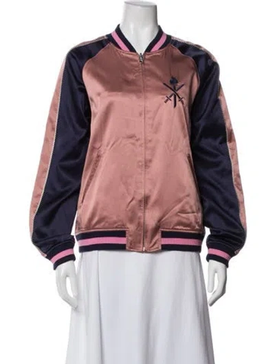 Pre-owned Opening Ceremony Silk Bomber Jacket In Pink