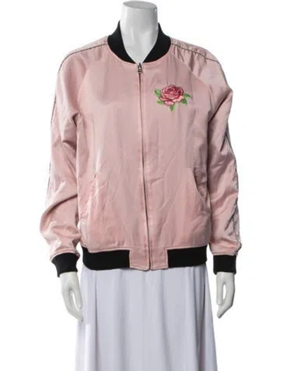 Pre-owned Opening Ceremony Silk Bomber Jacket In Pink