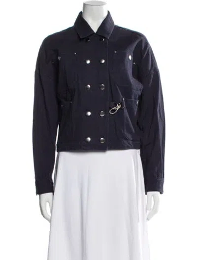 Pre-owned Opening Ceremony Silk Jacket In Blue