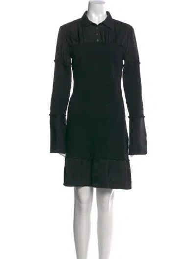 Pre-owned Opening Ceremony Silk Knee-length Dress In Black