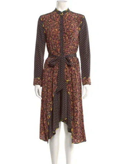 Pre-owned Opening Ceremony Silk Midi Length Dress In Black