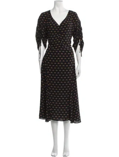 Pre-owned Opening Ceremony Silk Midi Length Dress In Blue