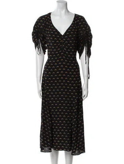 Pre-owned Opening Ceremony Silk Midi Length Dress In Blue