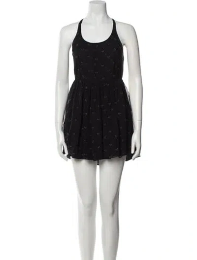 Pre-owned Opening Ceremony Silk Mini Dress In Black