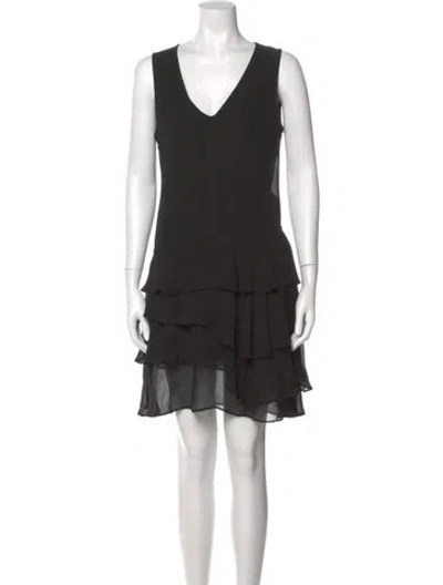 Pre-owned Opening Ceremony Silk Mini Dress In Black